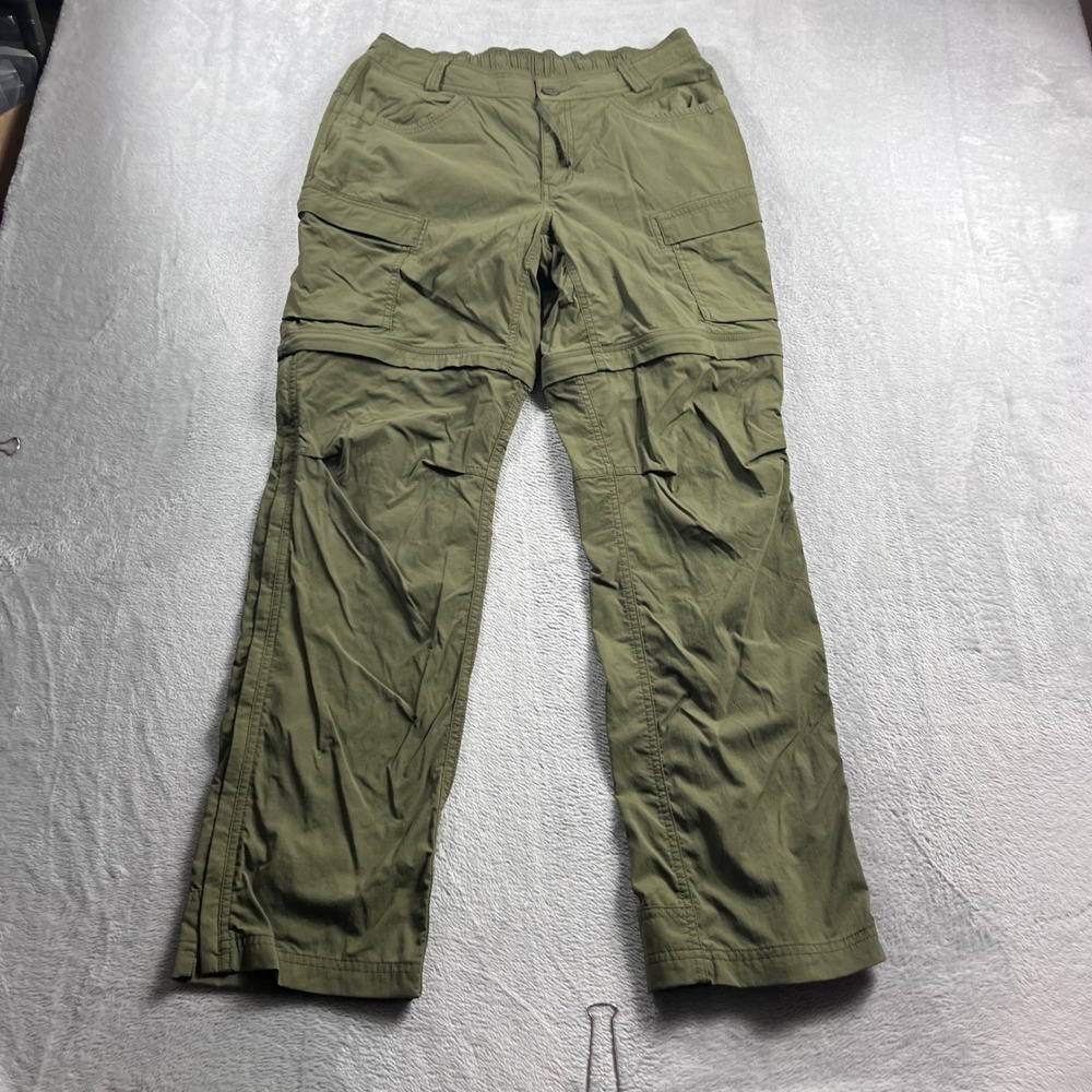 REI Co-op Sahara Womens 10 Convertible Cargo Hiking Pants Olive Green Zip Off